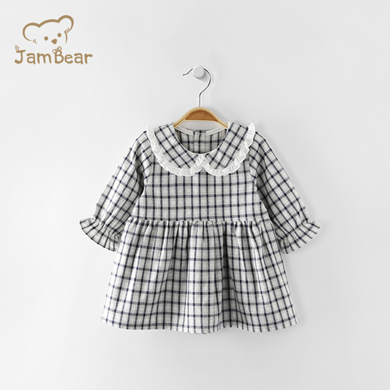 Jambear органический с цветами для маленьких девочек; Платье с принтом; Сезон осень-зима из хлопка для девочек, платье с длинными рукавами для ребенка, который только начинает ходить детское платье одежда