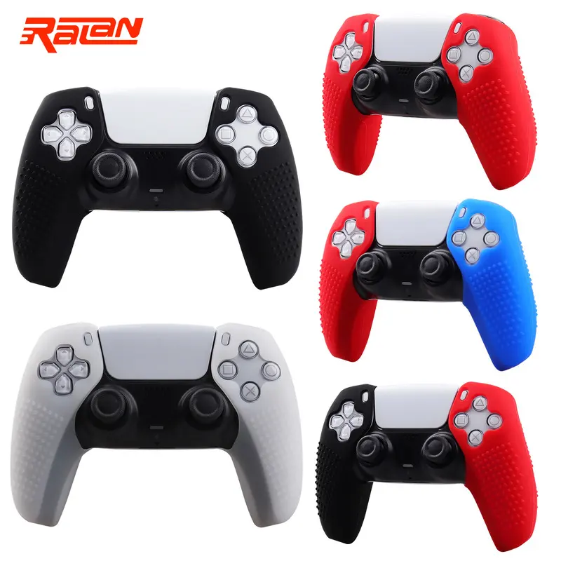 Anti-slip Seperated Soft Silicone Protective Case For PS5 Controller Cover  Skin Gamepad Case Video Games Accessories for PS5