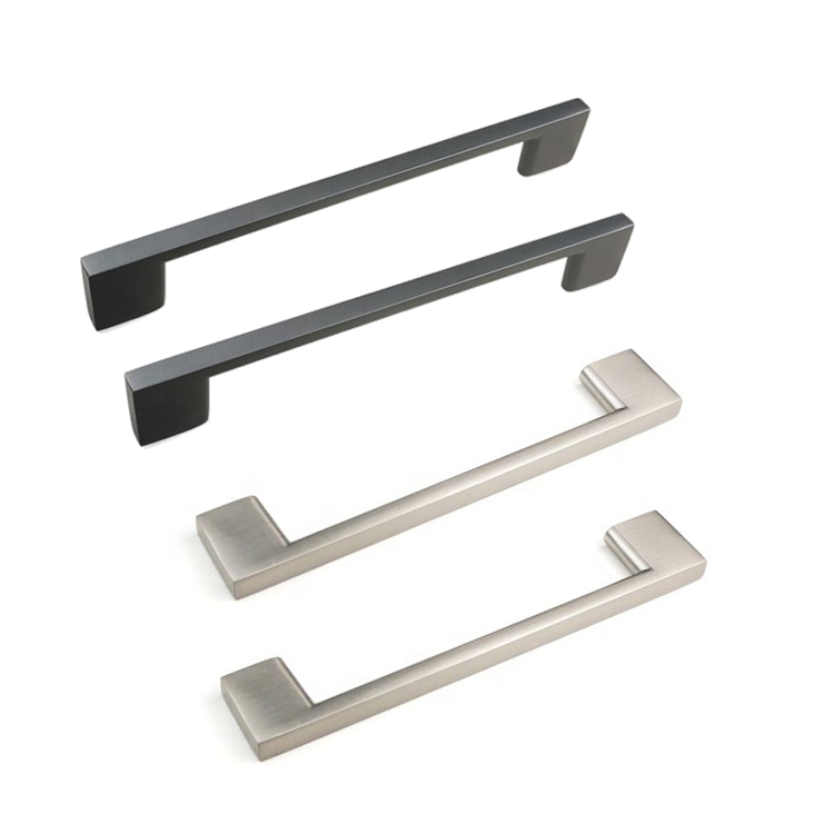 Drawer matt Black aluminium kitchen cabinets door pull handle  cabinet handles cabinet pulls and knobs