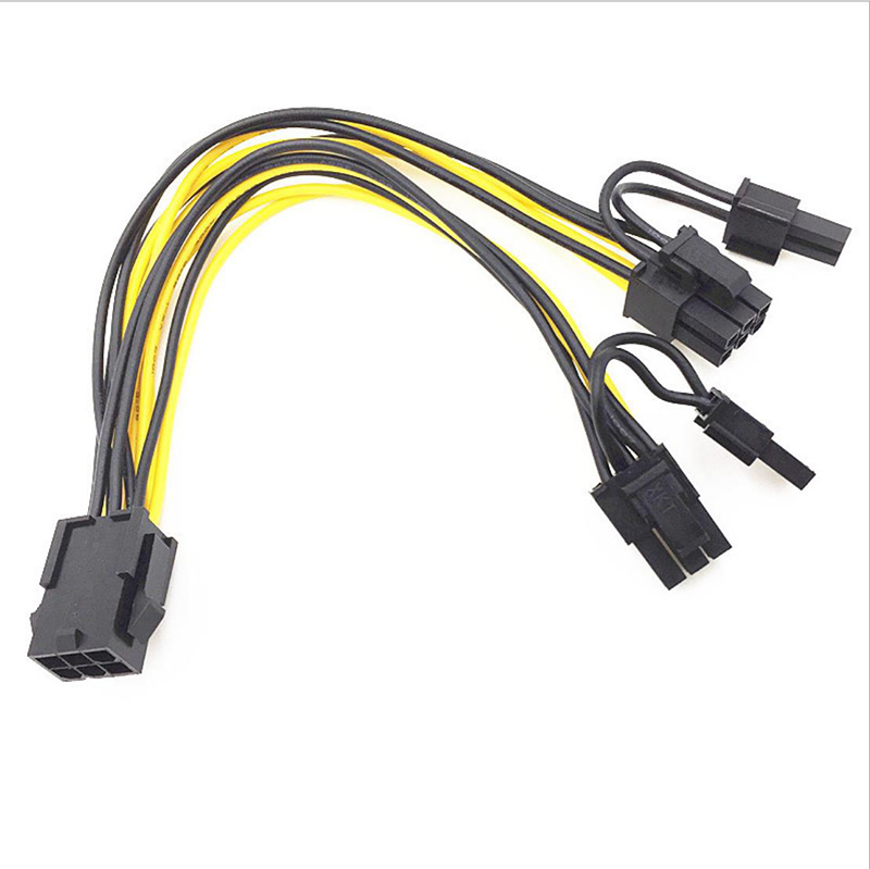 Сетевой адаптер Pci-e-8 Pin(6 + 2), адаптер питания для карт изображения, для сервера майнинга, 50 см, 6 Pin, Pci-e (штырь-штырь)