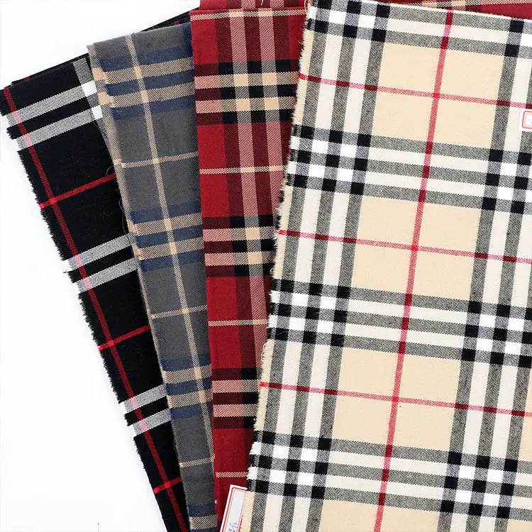 High quality cotton plaid shirt fabric flannel fabric