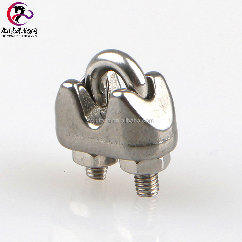 Stainless steel clip for wire rope cross clamp