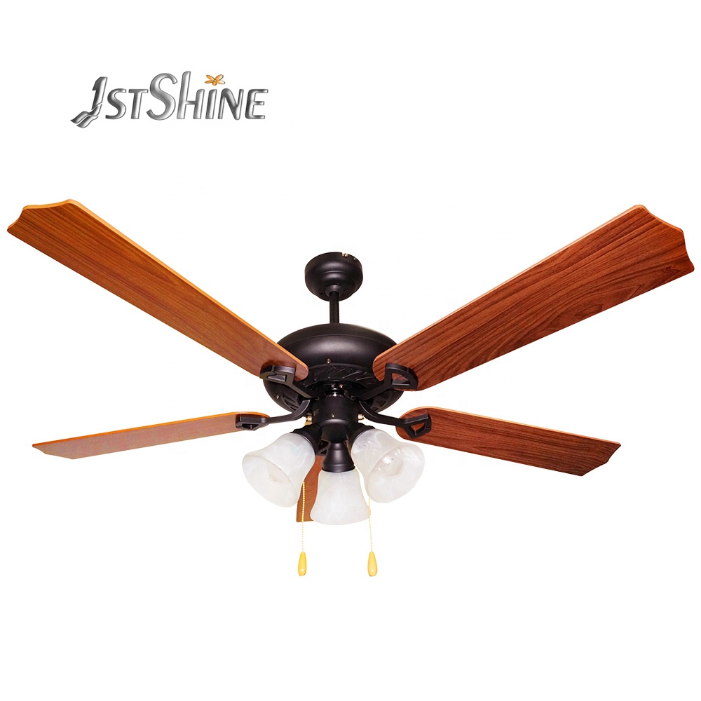 1stshine decorative lighting ceiling fan 5 blades restaurant 220v ceiling fan light