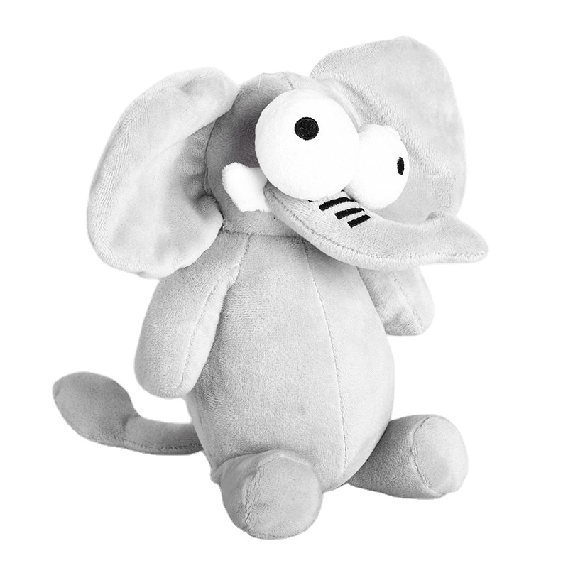 Custom soft stuffed simulation animal dolls funny elephant plush toys