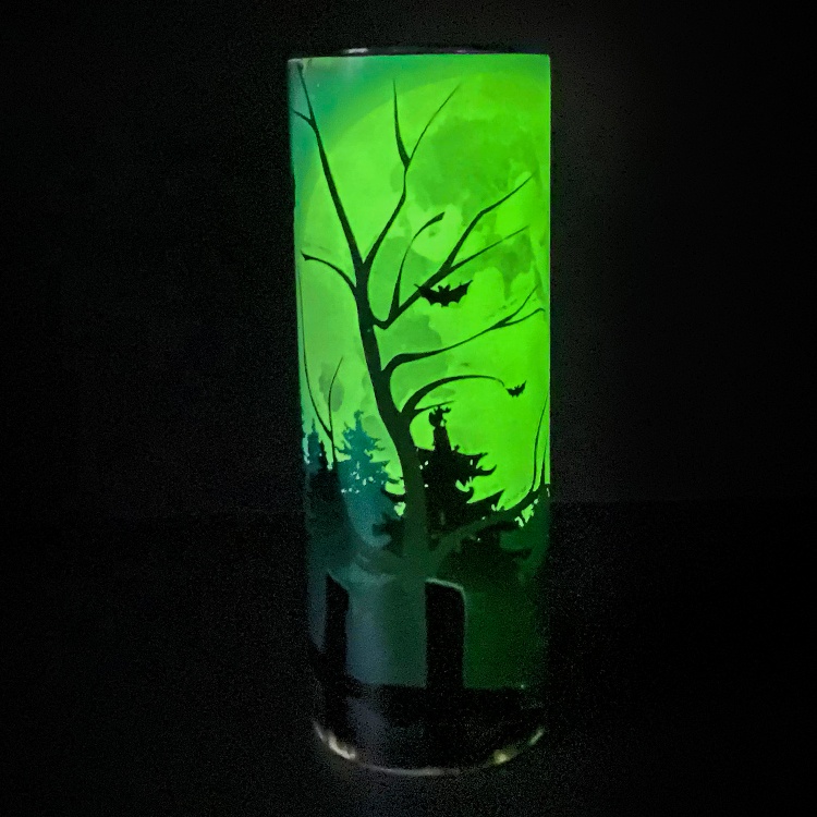 2021 Halloween Party Gift Luminous Cup insulated Double Wall Stainless Steel Sublimation Tumbler