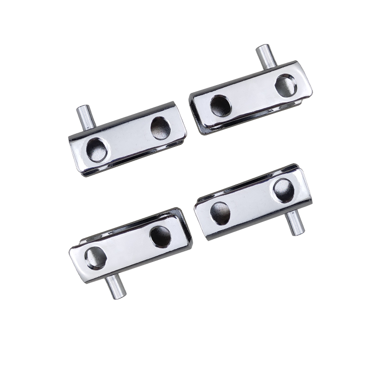 Chromed Clear Glass/Cabinet Shelf Support Metal