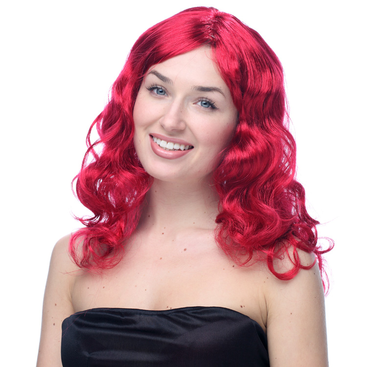 Hot Sale Factory Direct Long Body Natural Red Color Deep Wave Wig Wholesale Wigs Human Hair
