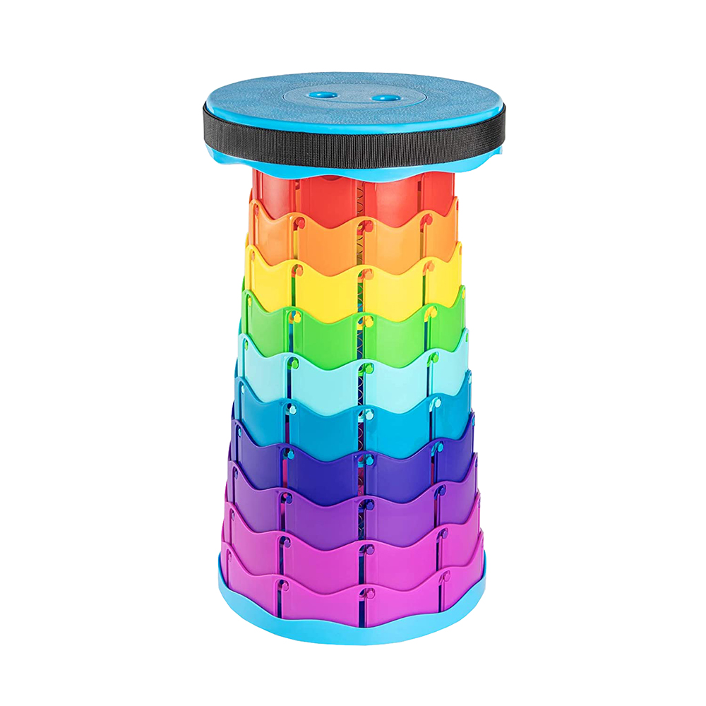 2021 Amazon Hot Sale Portable Adjustable Outdoor Retractable Folding Plastic Collapsible Telescopic Stool