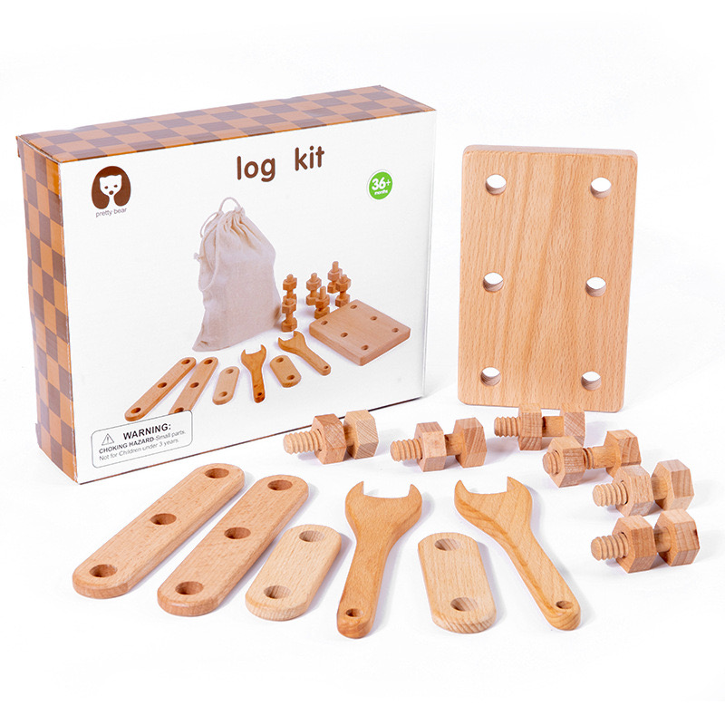 Unisex Children's Wood Toy Medical Kit Makeup & Role Play Set for 2-4 & 5-7 Years