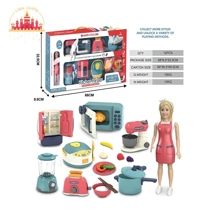 Popular Cooking Pretend Play Accessories Set Plastic Kitchen Toys For Kids SL10D1212