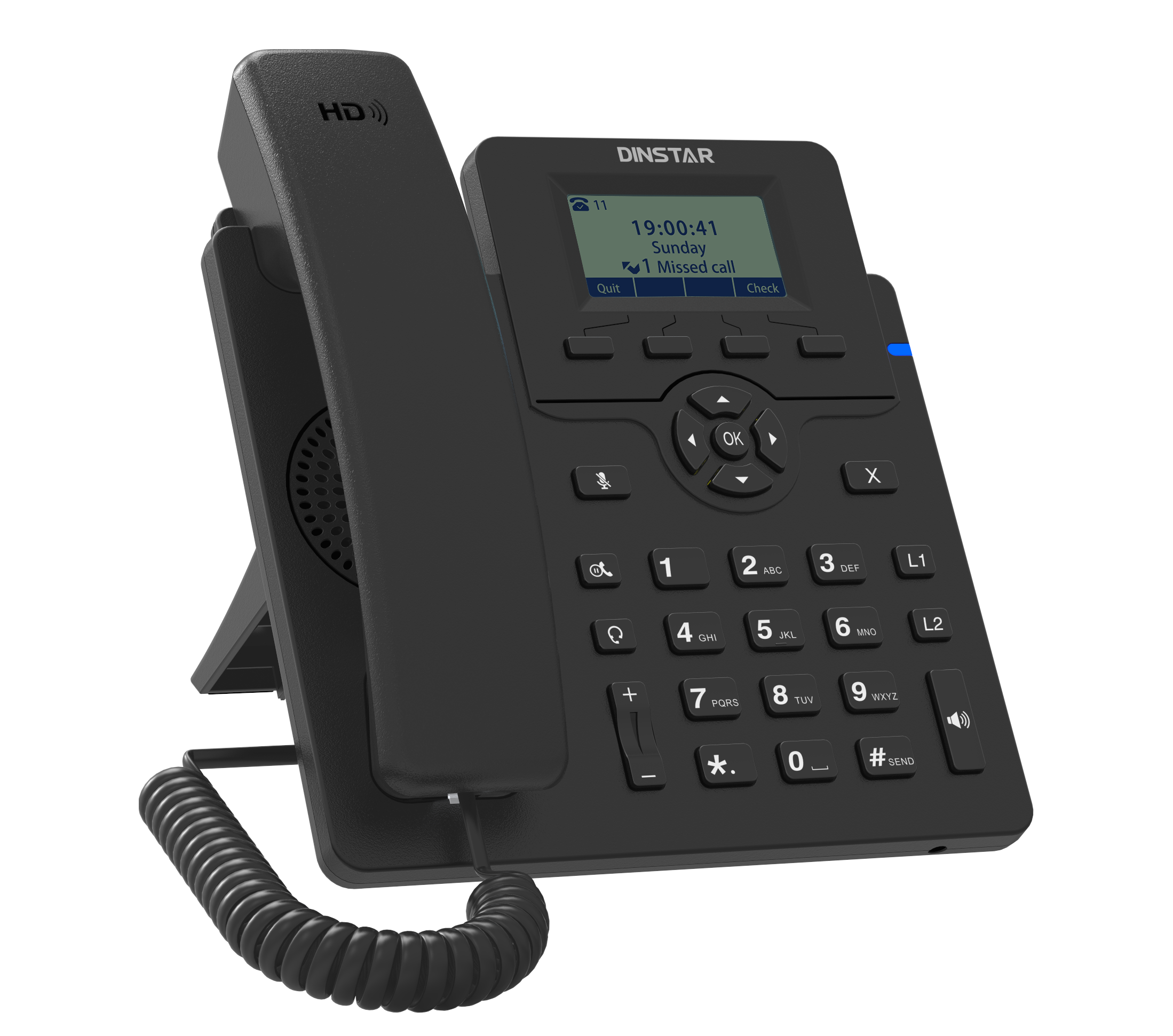 IP-телефон VoIP, Офисная IP-система, 2 SIP-линии, IP-телефон POE