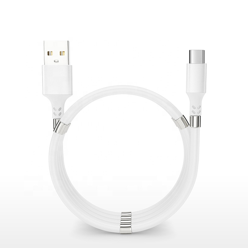 2021 Быстрый 5V 3A PD Быстрая зарядка Телефон 1m 2m micro usb type c сильный supercalla самонамотка легкая катушка Магнитный зарядный кабель