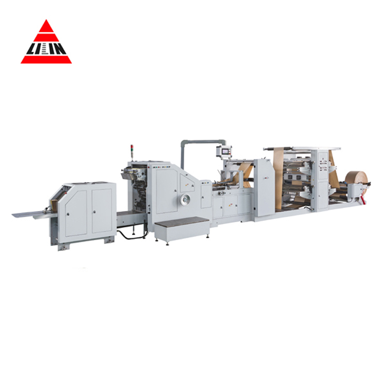 LSB200 + LST4700R рулон кормления флексографской печати квадратное дно крафт-бумага мешок машина для изготовления мешков бумаги
