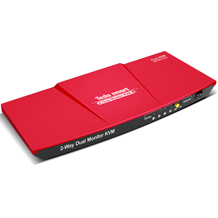 Высокое качество HDMI двойной монитор KVM 4 в 2 выхода hdmi kvm swither поддержка OEM/ODM