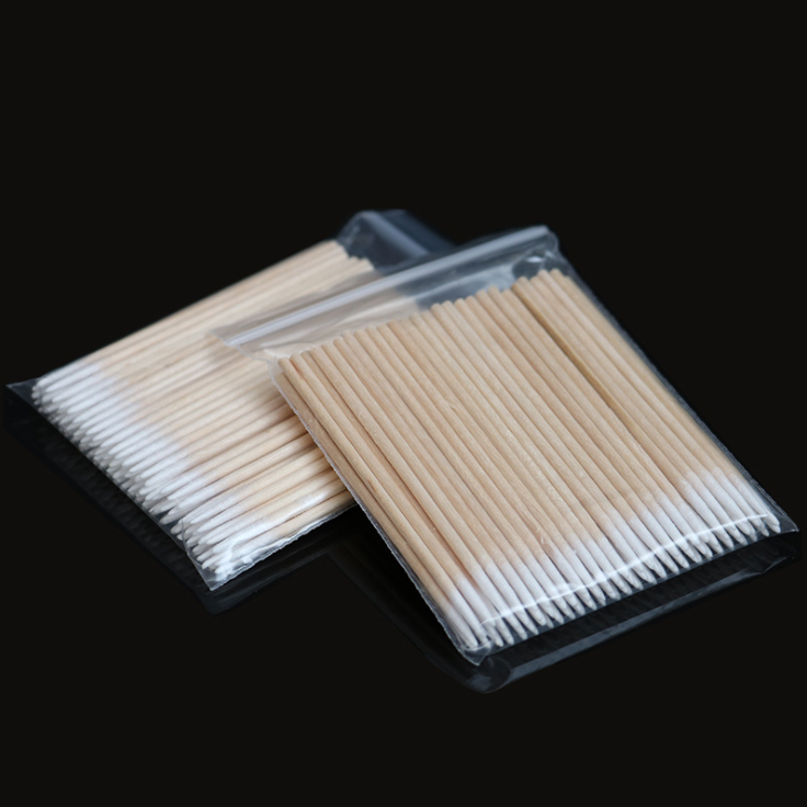 100pcs/bag Nails Wood Cotton Swab Clean Sticks Bud Tip Wooden Cotton Head Manicure Detail Corrector Nail Polish Remover Art Tool
