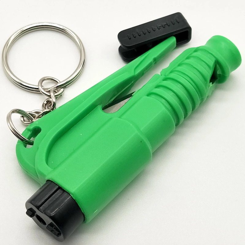Emergency safety product 4-in-1 function with different colors keychain ring window breaker
