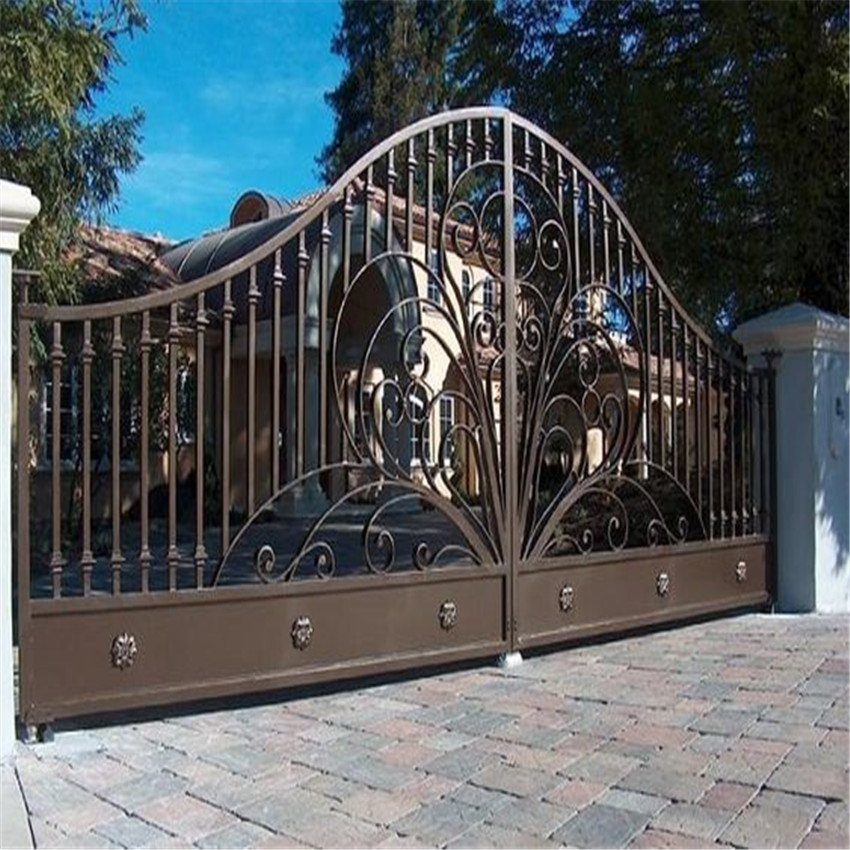 Заводская Прямая цена wrought_iron_fence_gate кованые железные ворота пользовательские алюминиевые U Канальные стеклянные перила