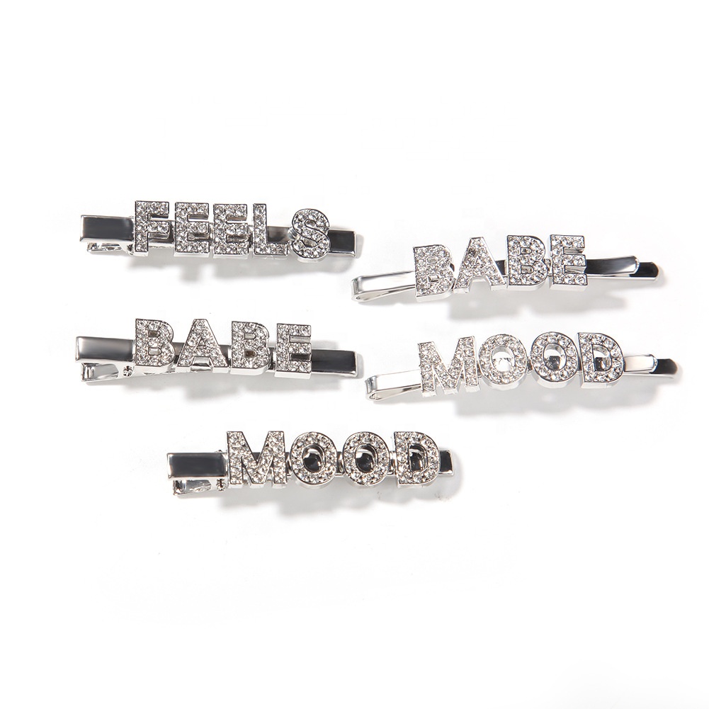 Welcome custom hair clip Letters hairpin For women Crystal word hair clip women Name Bobby Pins hair clip accessories kids Girl