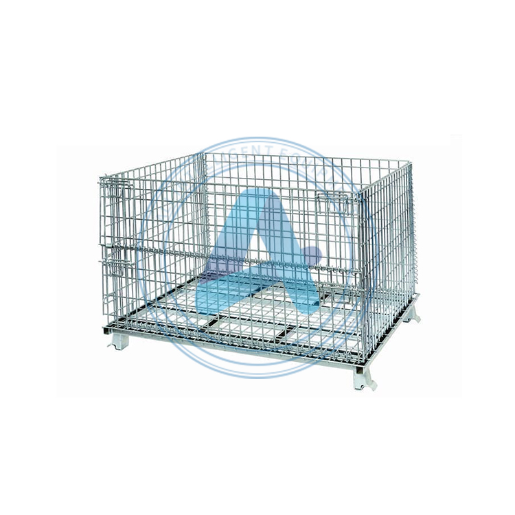 Wholesale Sturdy Folding Galvanized Welded Durable Wire Mesh Cages For Warehouse Storage