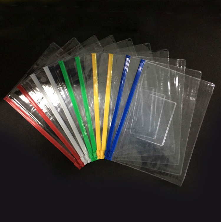 A5 ПВХ прозрачный офис ziplock дешевые слайдер папка doucment файл сумка