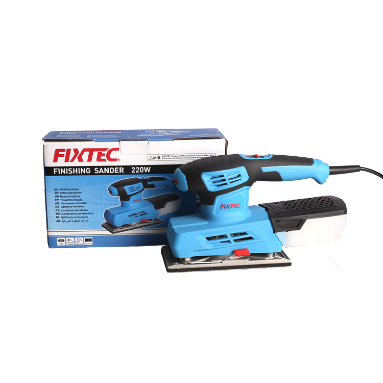 FIXTEC 220W 1/3 Sheet Electric Sanding Belt Machine/Orbital Sander