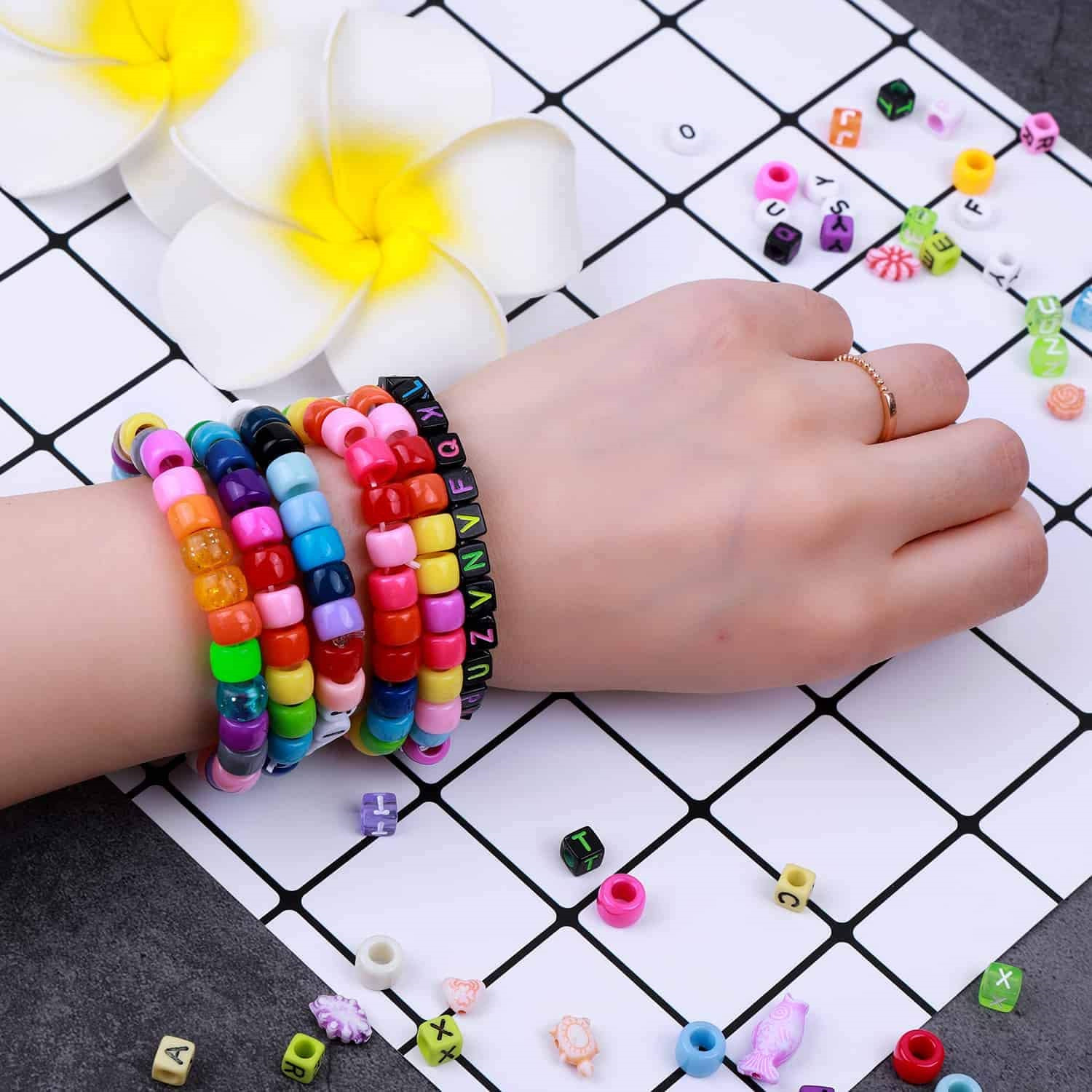 Y13 DIY Браслеты ожерелье серьги комплект преппи плоская полимерная глина разделитель бусины буквы