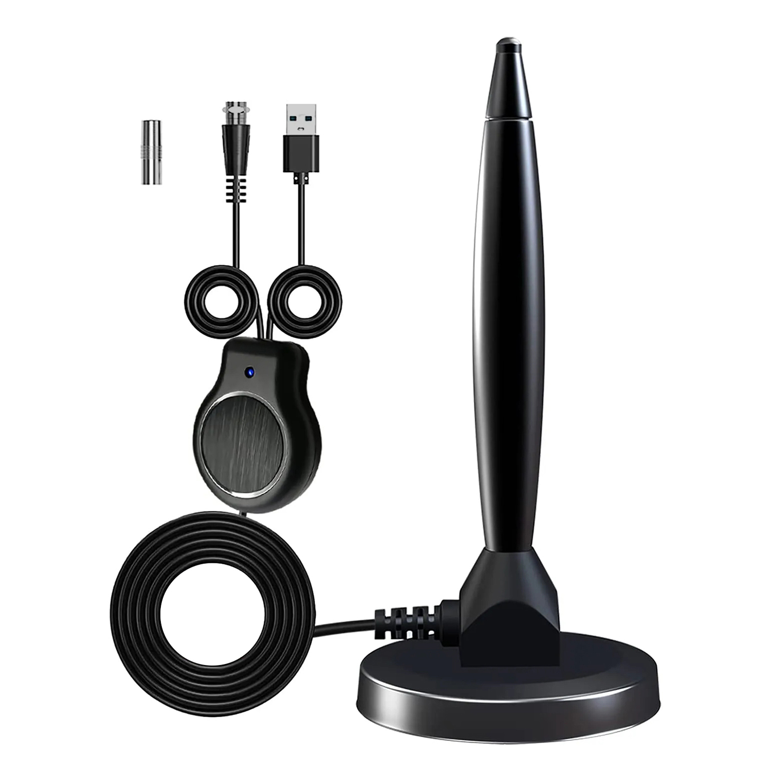 Indoor TV Antenna Digital HDTV Amplified Antenna with 200 Miles Range Signal Booster Support 4K 1080P for HDTV Smart and Old TV