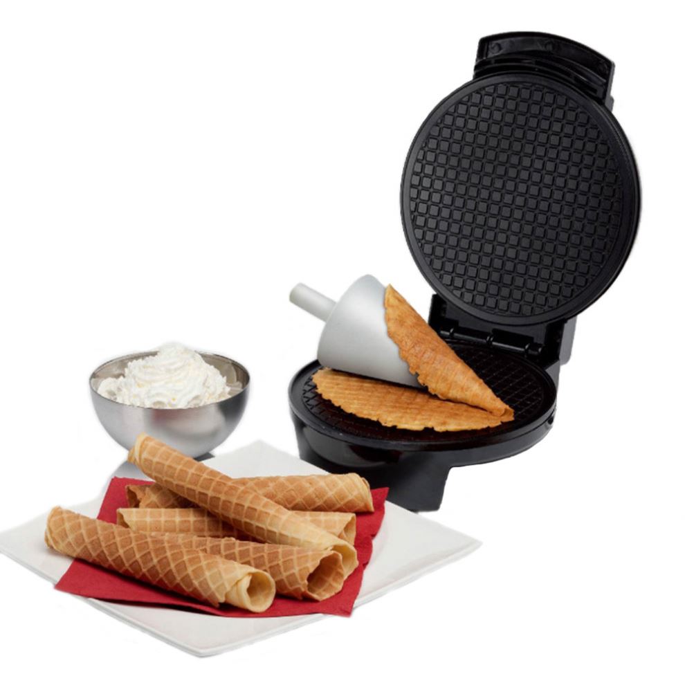 Double-side Heating Electric Pancake Maker Non-stick Crepe Cone Crispy Egg Roll Making Machine Baking Frying Pan Cooker