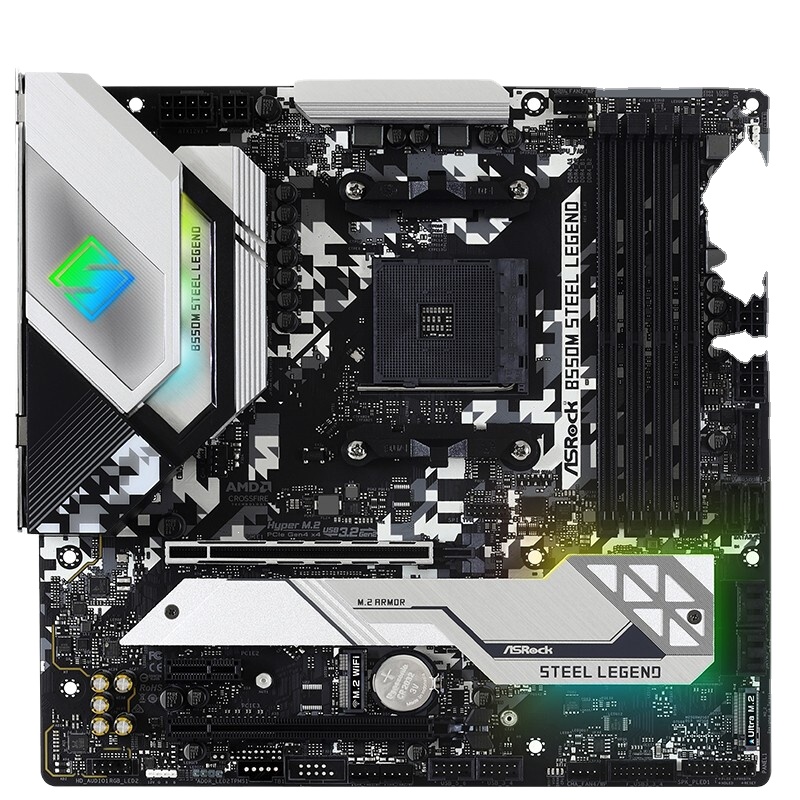 ASRock B550M STEEL LEGEND AM4 AMD B550 SATA 6 ГБ/сек. Micro ATX AMD Материнская плата