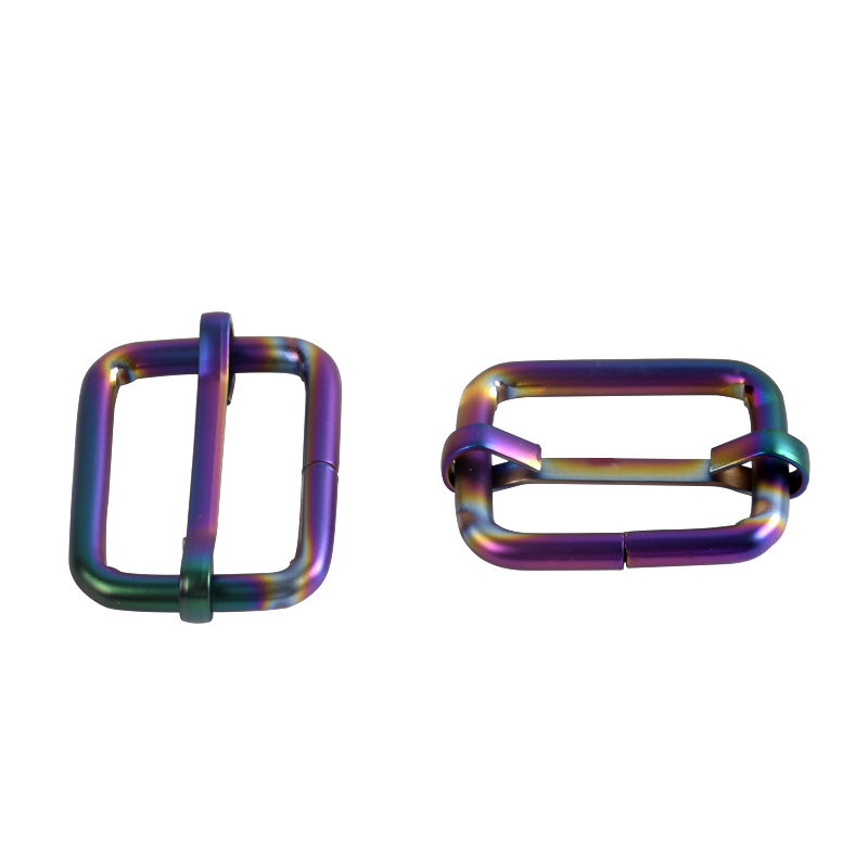 Superior Quality Matte Rainbow Strap Belt Slider Adjustable Buckle