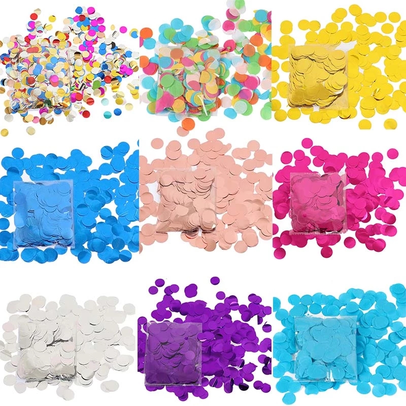 15g 2.5cm Gold Colorful Foil Paper Confetti Filled Balloon Wedding Birthday Baby Shower Gender Reveal Party Decorations Supplies