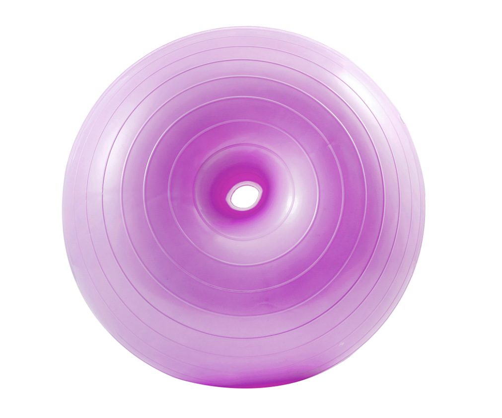55cm Donut Yoga Ball Thicken Explosion-proof Apple Yoga Hemisphere Fitness Inflatable Balance Yoga Ball
