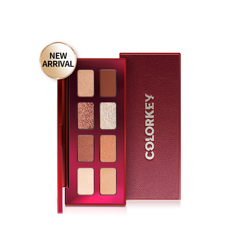 Colorkey Quality Luxury Organic Vegan Cruelty Free 8 Color 7 Glitter 1 Matte Makeup Eyeshadow Palette