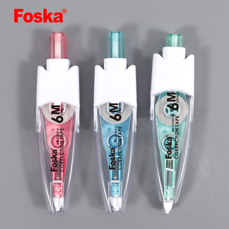 Канцелярские товары Foska, 6 м, пластиковая Корректирующая лента для школы и студентов, Товары для офиса