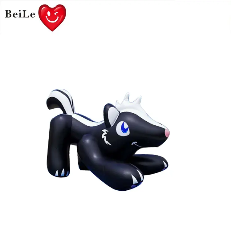 Customized  PVC Inflatable black skunk Model for sales