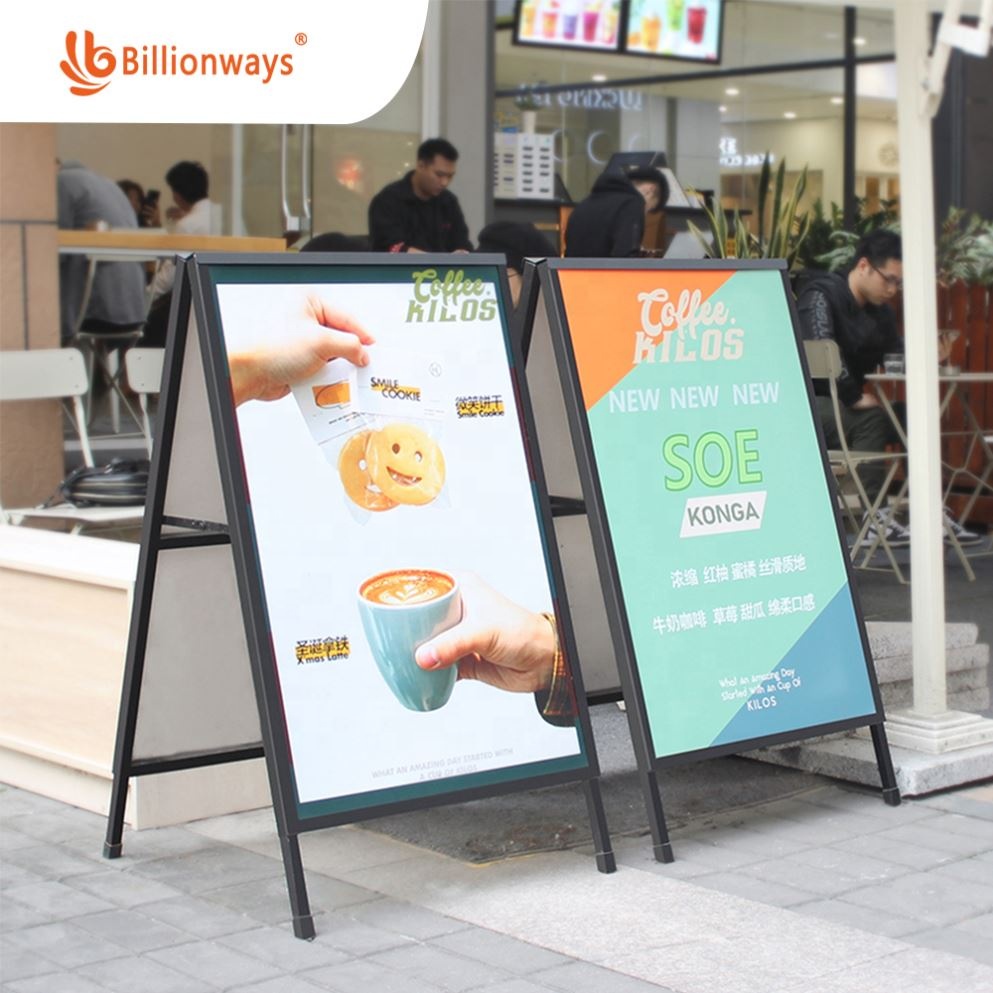 Pavement Standing Board a Frames Sign Real Estate Metal Forecourt Signs Display Wholesale Plastic Outdoor AD Sidewalk Springy