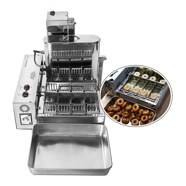 Newest best commercial 4rows electric automatic 23mm hole mini donut doughnut maker making machine fryer
