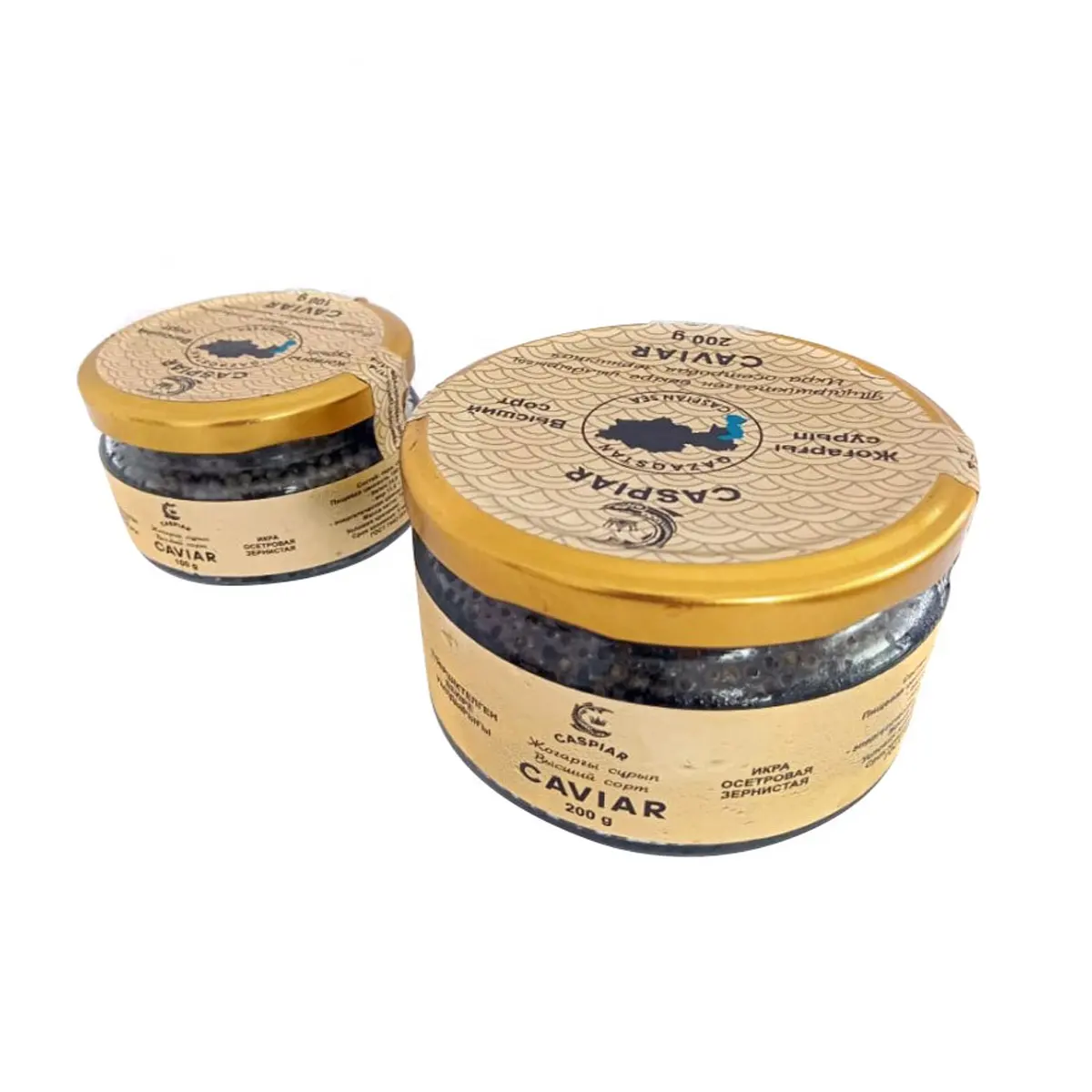 Culinary delight farm-raised sturgeon caviar packaged in jar from manufacturer