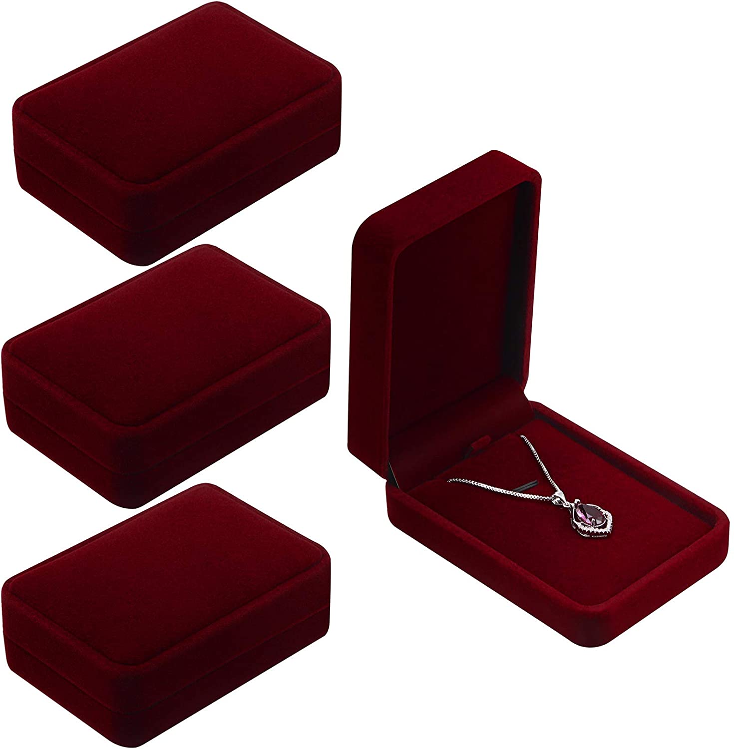 Wholesale Ring Pendant Bracelet Velvet Jewelry Box Jewelry Organizer Gift Boxes for Jewellery
