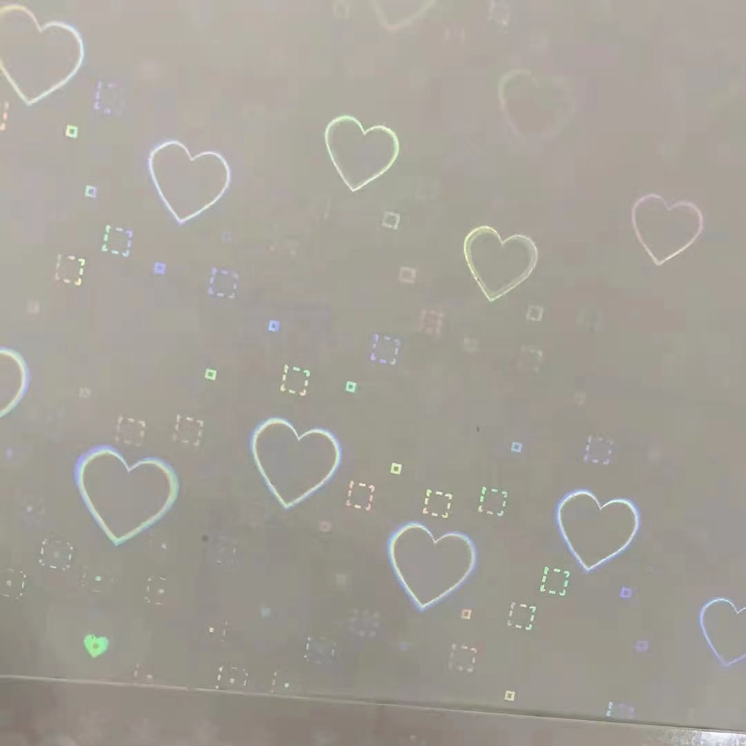 Silver laser film A3 Clear & translucent holographic film cold lamination BOPP film