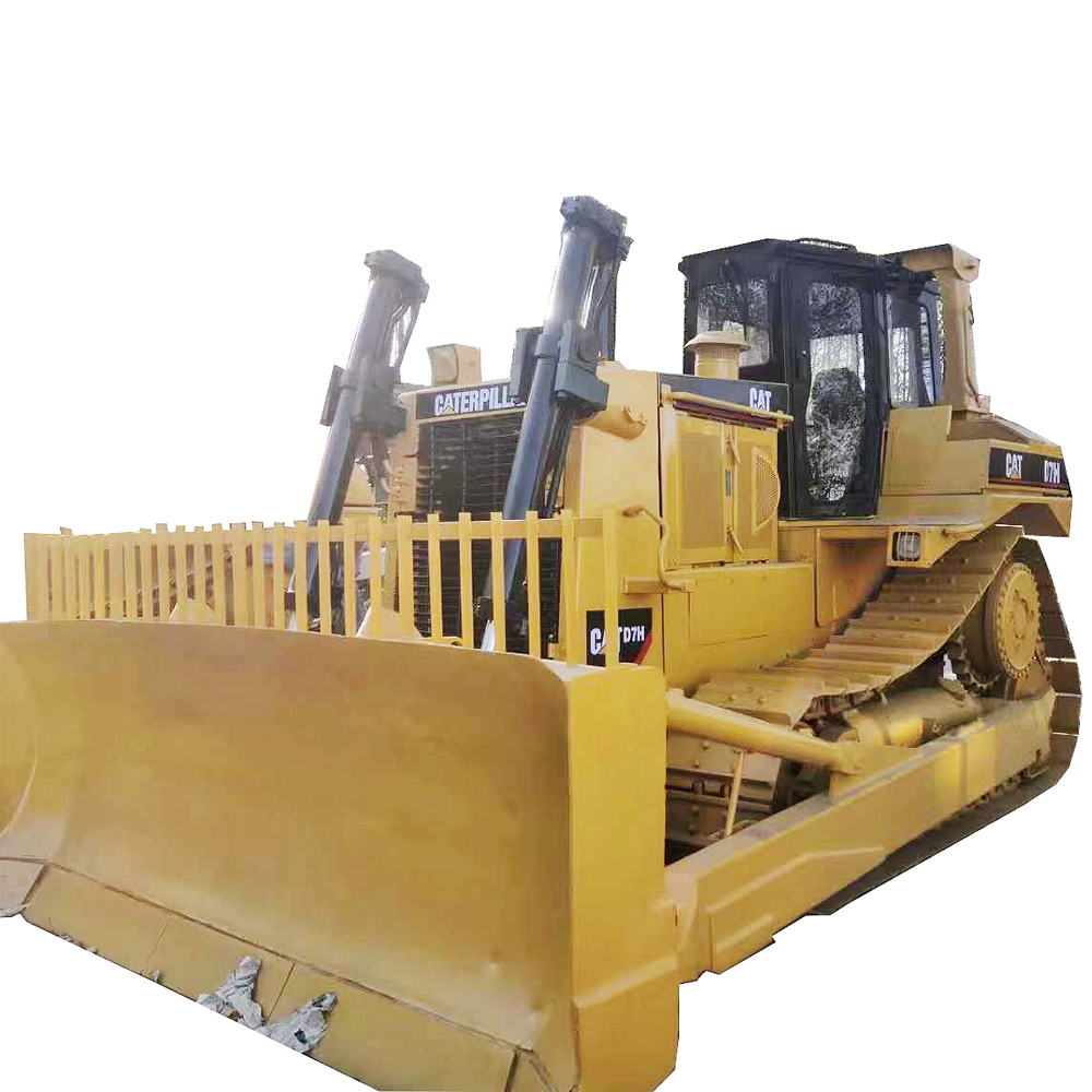 Подержанный бульдозер CAT D7H, гусеничный бульдозер CAT D7H с потрошителем