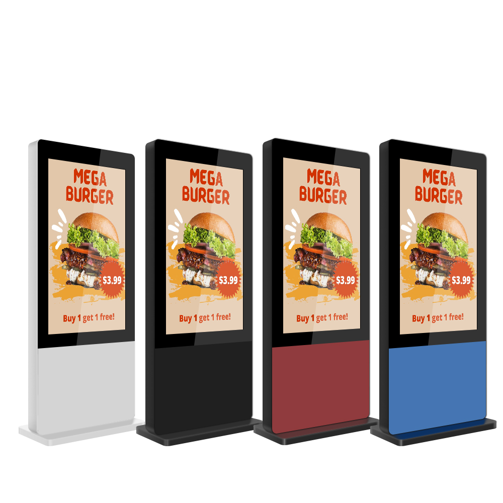 High Brightness 75 Inch Floor Standing Industrial LCD Digital Signage Kiosk And Display Outdoor Advertising Equipment