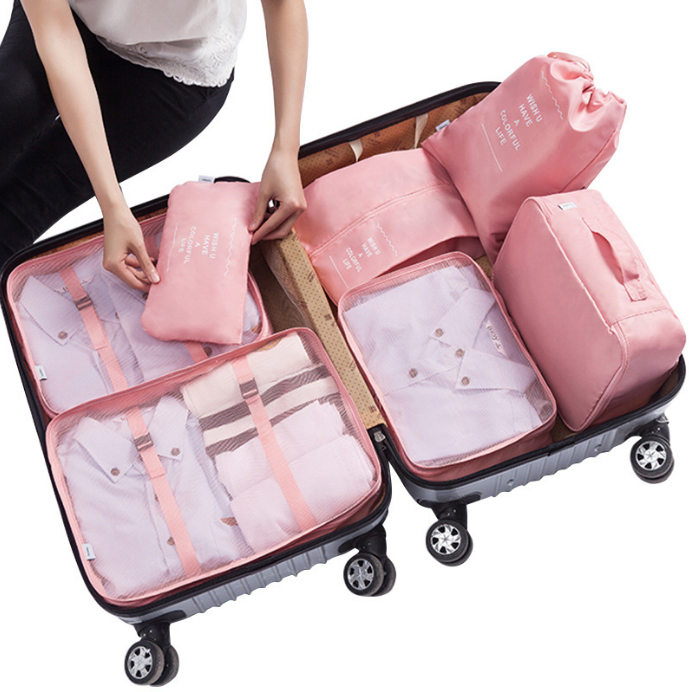 6in1 travel organizer bag set lightweight Travel Luggage Organizer Bags 6 pcs Packing Cubes Travel bag Set