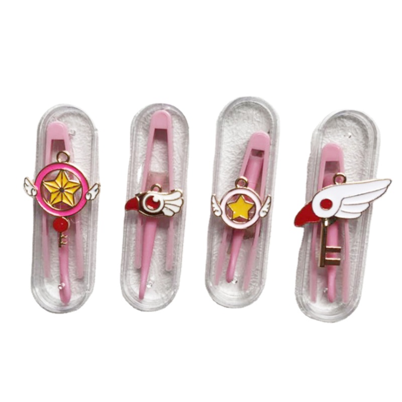 Mini Travel contact lens case cartoon Contact Lens Tool box Clear tool Case cute tool case with Tweezers and stick