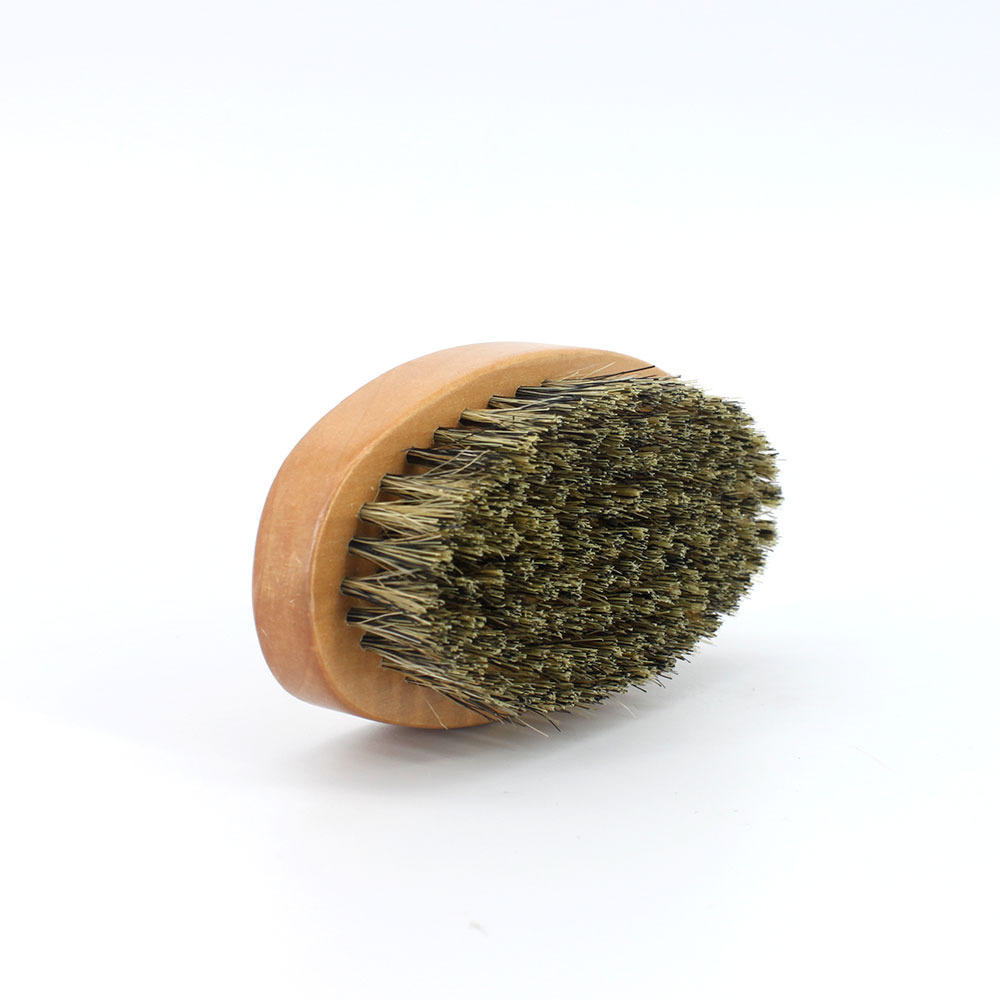 Wholesale Custom Logo Bristles Brush Beard Cleaning Brushes Wooden Eco Beard Cleaning Brush for Men's