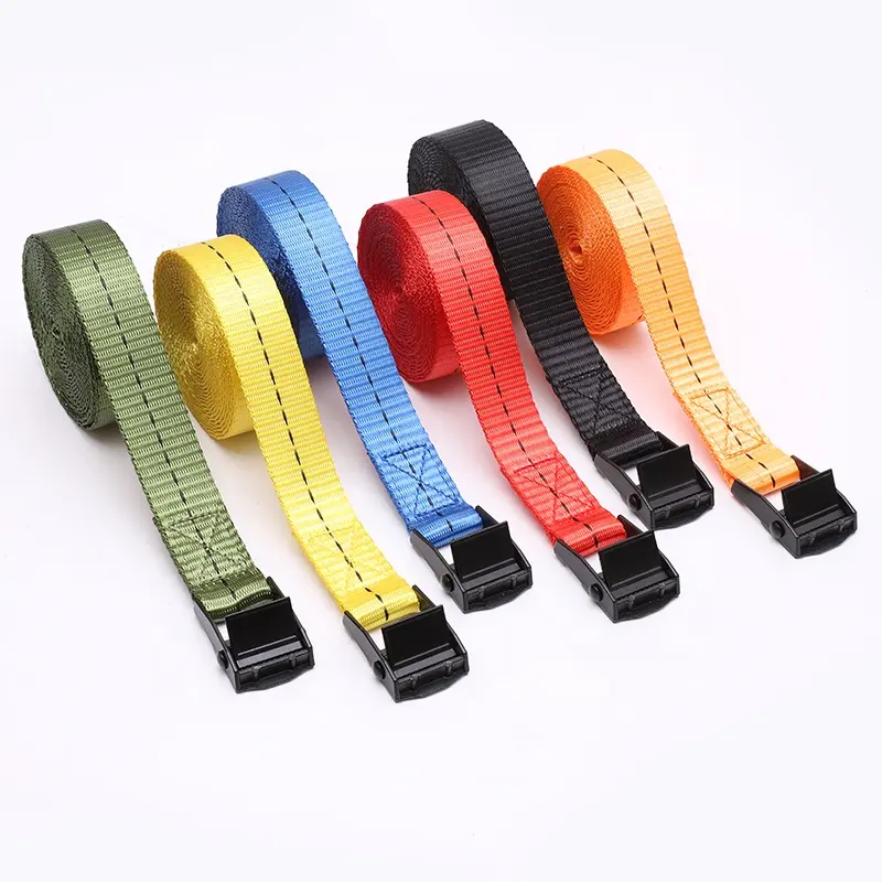 Polyester Ratchet Straps Cargo Lashing Endless black buckle cam buckle Tie Down Strap