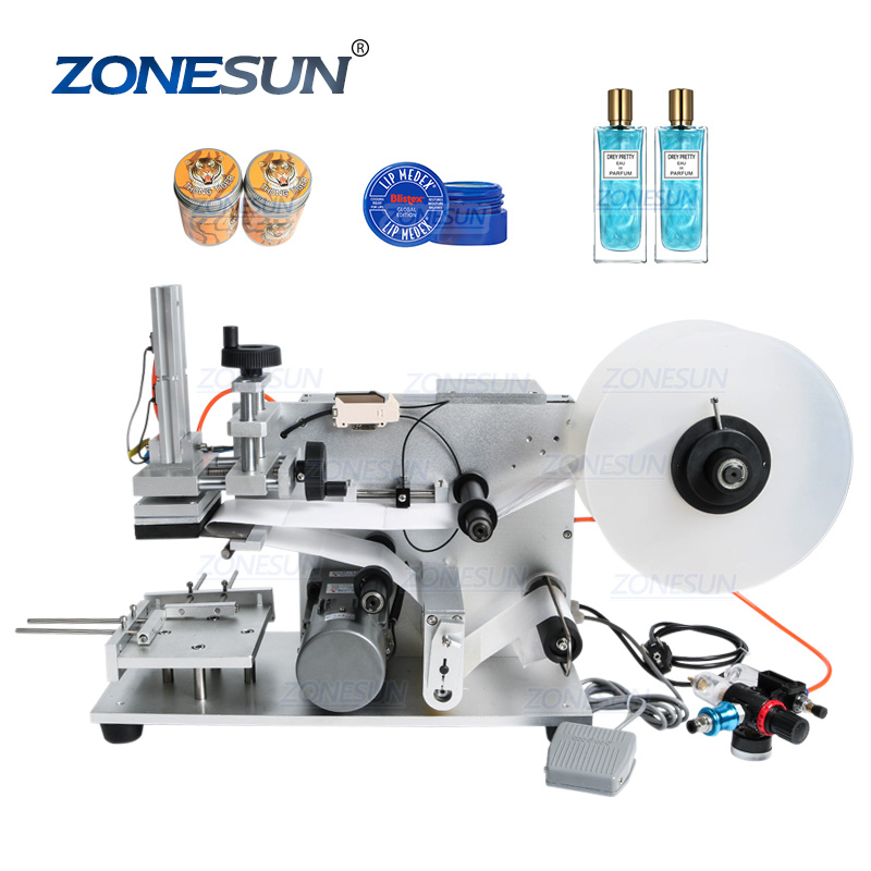 ZONESUN TOUCHBeauty TB-60 Semi автоматическая пневматическая плоская Этикетировочная машина препараты для этикетирования бутылок, медицина бутылки маркировки машины
