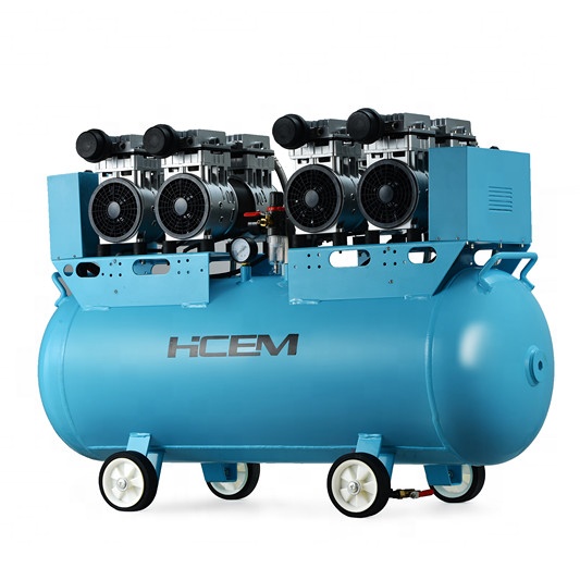 Бесшумный воздушный компрессор от производителя 4HP, бесшумный безмасляный стоматологический воздушный компрессор для медицинской стоматологии