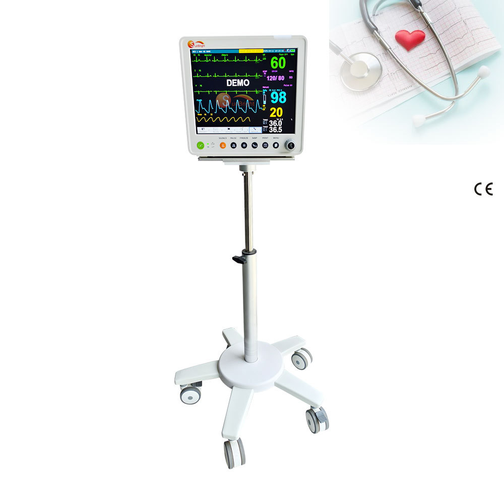 Full Touch Screen 12.1 Inch ICU Monitor Hospital Ambulance Instrument Vital Signs Portable Multi-parameter Patient Monitor