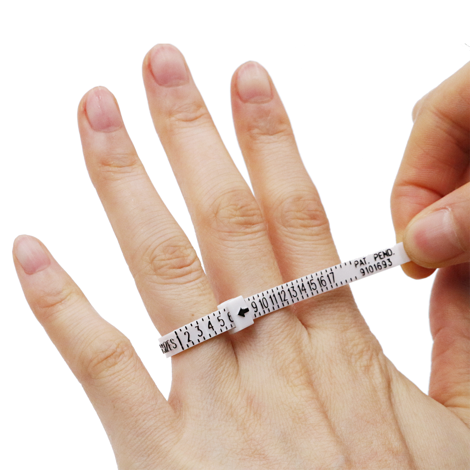 factory low price wholesale fast delivery Plastic UK US EU JP HK Size Loop ring size measuring tools finger gauge ring sizer